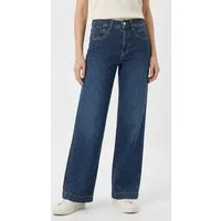 MAC Stretch-Jeans RICH PALAZZO Naht-Details an den Gesäßtaschen