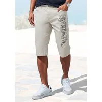John Devin Bermudas - bedruckte Sommer Shorts aus elastischer Baumwollmischung mit großem Druck auf dem Bein, 3/4 Shorts