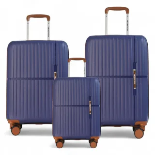 Hartschalenkoffer Marineblau Robuster 8-Rad-Handgepäck-Reisekoffer für den Urlaub