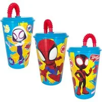 MARVEL Kinderbecher Marvel Spiderman Spidey Gwen Miles Kinder Trinkbecher 430 ml
