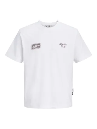 JACK&JONES - JCOLEGACY GRAPHIC BACK SS TEE CN JNR Bright White - Gr. - 140