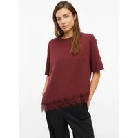 s.Oliver Kurzarmshirt T-Shirt T-Shirt mit asymmetrischem Spitzensaum