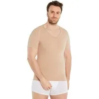 FINN Design Shapinghemd mit starker Kompression - Kurzarm Shirt Herren mit Bauchweg Effekt Shapewear Unterhemd aus Baumwolle für einen flacheren Bauch