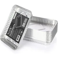 Vaily Tropfschale Alu Grillschalen Groß - Fettauffangschale - 32,5 x 23 cm, (100-St)