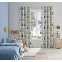 OTTO home Verdunkelungsvorhang Dreieck (1 St), Ösen, verdunkelnd, einseitig mit Dreiecken bedruckte Kindergardine, blickdicht