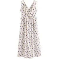 LAURA ASHLEY Midikleid Laura Ashley ärmelloses, gerüschtes Midikleid (1-tlg)