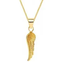 Goldene Hufeisen Goldkette Halskette Gold Flügel 925 24K Gelbgold vergoldet Anhänger Engel Kette, 925 Sterling Silber Goldschmuck für Damen