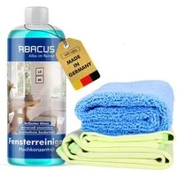 ABACUS Fensterreiniger Glasreiniger Scheibenreiniger Konzentrat Glasreiniger (Materialschonend, [4-St. Vielseitig einsetzbar Streifenfreie Sauberkeit)