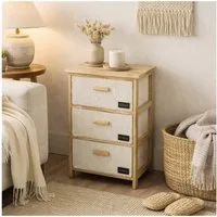 HTI-Living Kommode Kommode Melia mit 3 Plüsch-Schubladen (Stück, 1 St., 1 Kommode)