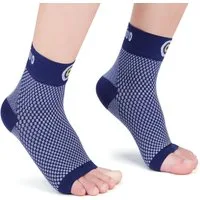 CAMBIVO Kompressionsstrümpfe 2er Set Plantarfasziitis Sprunggelenkbandage für Schmerzlinderung (Plantarfasziitis Knöchelbandage Set – Fußstütze für Schmerzlinderung, 2-Paar, 2 Paar Bandagen atmungsaktivem Material für optimale Unterstützung)