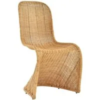 Krines Home Esszimmerstuhl Schwingstuhl Esszimmer Stuhl aus Rattan Freischwinger Schwinger