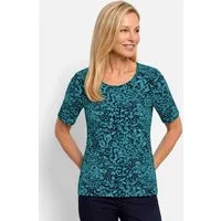 GOLDNER T-Shirt Viskoseshirt mit Leo Print
