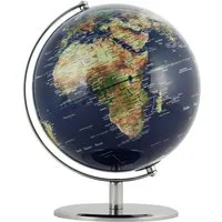 TROIKA Globus PLANET, Dekorativer Tischglobus mit Metallfuß & drehbarer Achse, (25 cm Durchmesser), 25 x 25 x 30 cm, englische Beschriftung, verschiedene Farben