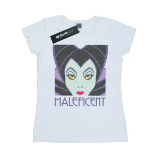 Disney - "Maleficent Cropped Head" T-Shirt für Damen (Weiß)