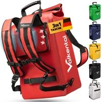 Valkental Fahrradtasche Gepäckträgertasche, Rucksack und Umhängetasche, 3in1 - wasserdicht & reflektierend 25 L