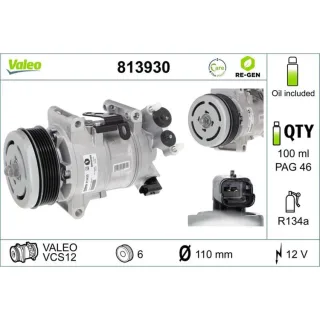 Valeo Klimakompressor Citroen DS Opel Peugeot 813930
