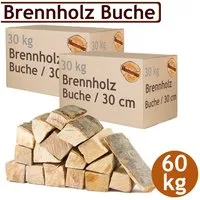 Flameup Kaminholz Brennholz Kaminholz Holz 5-500 kg Ofen Kamin Kaminofen Buche 30 cm, 60 kg