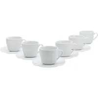 CreaTable Tasse Square Weiss, 12-tlg., Porzellan, 200 ml, 12-teilig