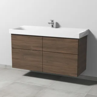 Sanipa 3way Waschtischunterbau zu Geberit Xeno2 Waschtisch mit 4 Auszügen, Eiche-Arizona SM66480