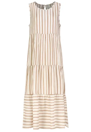 Authentic Style - RE9CIGt1cnphcm0gS2xlaWQ= stripes: nude beige-lentil brown - Gr. - M