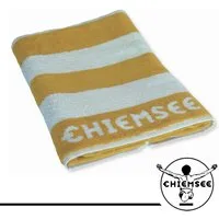 Chiemsee Saunatuch 100% Baumwolle, 80 x 200 cm, Frottier, gestreift, Logo-Schriftzug