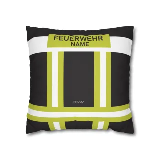 COVRZ Kissenbezug der Freiwilligen Feuerwehr – mit individuellem Text 14" × 14" Ohne