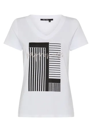Marc Aurel - Shirt mit geometrischen Print white - Gr. - 42