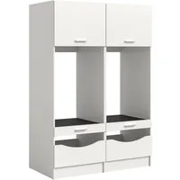 welltime Mehrzweckschrank-Set FALAS, 2-teilig, Hauswirtschaftsraum Set, Breite 133 cm, (Set, 2-St., bestehend aus: 2x Waschmaschinenumbauschrank, in verschiedenen Farben), Kombination, Waschmaschinenumbau, Waschmaschinenschrank, Wäschekammer