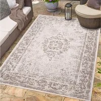 Carpet City Outdoorteppich DUO RUG 5577, rechteckig, Höhe: 5 mm, Wendeteppich Wetterfest In- & Outdoor, Balkon, Terrasse, Wohnzimmer