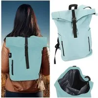 CEPEWA Rucksack Falt Rucksack Urban 30l hellblau 40x57x15cm 600D Polyester Rolltop