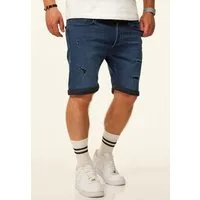 Jack & Jones Jeansshorts RICK Kurze Hose Original Denim mit Stretch Kurze Jeanshose im Destroyed Look & Regular-Fit für Herren