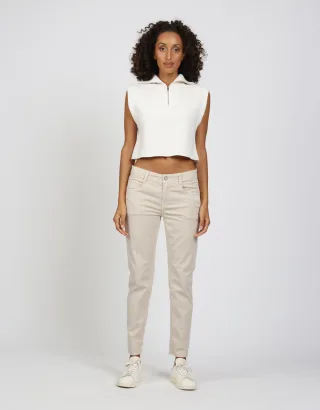 GANG Damen 94AMELIE CROPPED - relaxed fit asparagus