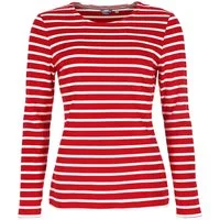 modAS Langarmshirt Damen Bretonisches Streifenshirt 25904 Langarm - Sweatshirt gestreift Shirt gestreift aus Baumwolle, Rundhalsausschnitt, femininer Schnitt
