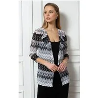 Passioni Cardigan mit Strickmuster in Schwarz-Weiß