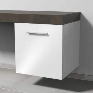 Sanipa Anbau-/Solitärschrank Anschlag links 2morrow (G2391L) 510x500x520 Weiß-Glanz, G239178L G239178L