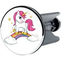 Sanilo Waschbeckenstöpsel Einhorn, Ø 4.0 cm, hochwertig, universell, mit Motiv, 100% wasserdicht