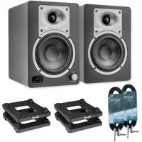 Fluid Audio Fluid Audio Studio-Monitore C50BT Lautsprecher mit Stativen und Kabel Lautsprecher (Bluetooth, Vorteils-Set mit Stativen und Kabel)