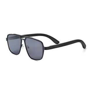 Earth Wood Avila Polarisierte Sonnenbrille - Schwarz/Schwarz