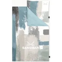 Sansibar Sylt Bettwäsche SANSIBAR Bettwäsche PAINT Satin BL 135x200 cm türkis Bettbezug
