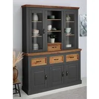 OTTO home Buffet Selma aus massivem Kiefernholz, mit Griffen aus antikisiertem Metall