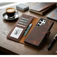 Renna Leather Handyhülle Samsung S26 ULTRA Echtes Leder Handyhülle abnehmbare mit Magnet