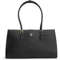 Tommy Hilfiger Henkeltasche TH GRACE SATCHEL, Damen Handtasche, Tragetasche, Abendtasche mit goldfarbenen Details
