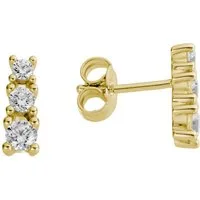 Firetti Paar Ohrstecker Schmuck Geschenk Gold 333 Ohrschmuck Ohrringe Lab Grown, mit Brillanten