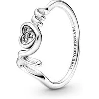 Pandora Silberring Damen-Mom Pavé Silber