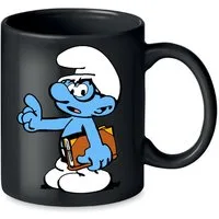 Blondie & Brownie Tasse Tasse Schlaubi Schlumpf Buch Schlumpfhausen Smurf Schlumpfine, Keramik