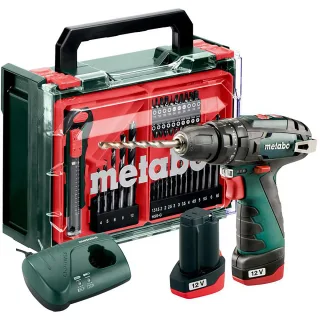 Metabo Akku-Schlagbohrschrauber PowerMaxx SB Basic Set mit 41-teiliger Mobiler Werkstatt - Kunststof - 600385710