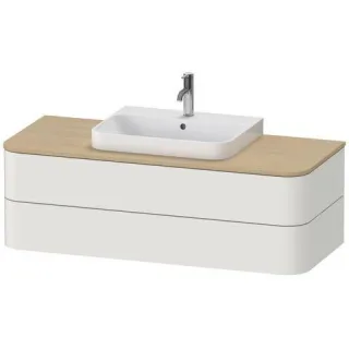 Duravit Happy D.2 Plus Konsolenwaschtischunterbau wandhängend Nordic Weiß Seidenmatt 1300x550x408 mm HP4972039390010