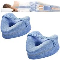 Mutig Balancekissen Kniekissen für Seitenschläfer 2 Stück,Ergonomisches Lagerungskissen, Memory-Schaum für Rücken-/Hüft-/Gelenk- und Ischiasschmerzlinderung
