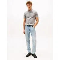 Tommy Hilfiger Poloshirt 1985 SLIM POLO mit Piqué-Struktur und Stickerei meliert, casual, slim fit, Baumwollmix, Polokragen