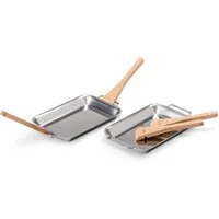 Grillfürst Grillschale Grillfürst Grillpfännchen 2er Set mit Schabern